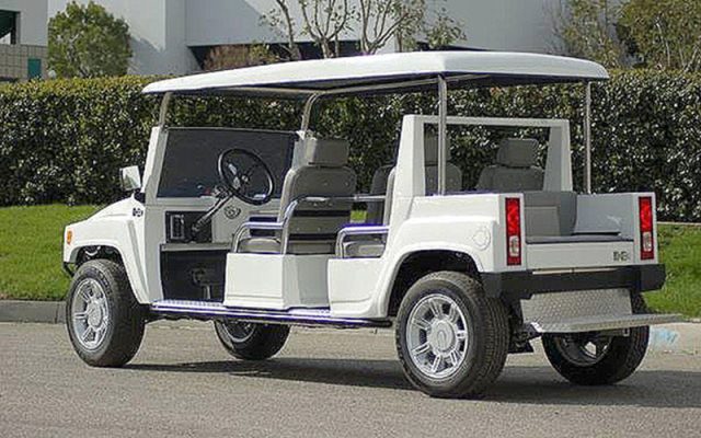 6 Passenger White Hummer Limo Golf Cart affordable golf cart rental, golf cart rent isle of palms golf cart rental