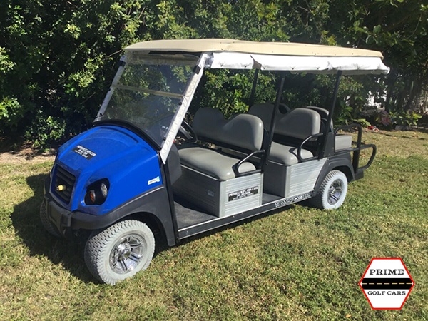 Blue Club Car 6 Passenger Golf Cart affordable golf cart rental, golf cart rent isle of palms golf cart rental