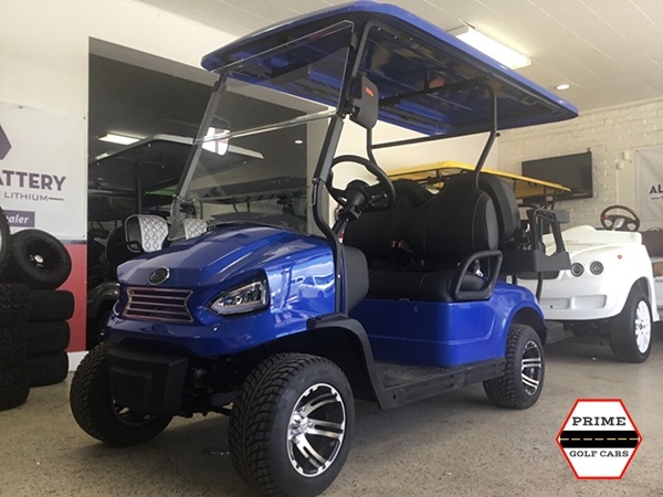 Blue Elite EV 4 Passenger Golf Cart affordable golf cart rental, golf cart rent isle of palms golf cart rental