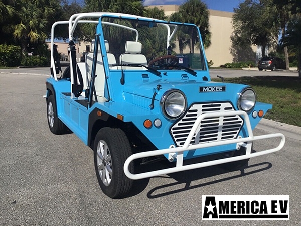 Blue Mokee 4 Passenger Golf Cart affordable golf cart rental, golf cart rent isle of palms golf cart rental