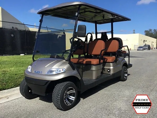Champagne Advanced EV 6 Passenger Golf Cart affordable golf cart rental, golf cart rent isle of palms golf cart rental