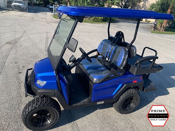 Hydro Blue Bintelli Beyond 4 Passenger Lifted Golf Cart affordable golf cart rental, golf cart rent isle of palms golf cart rental