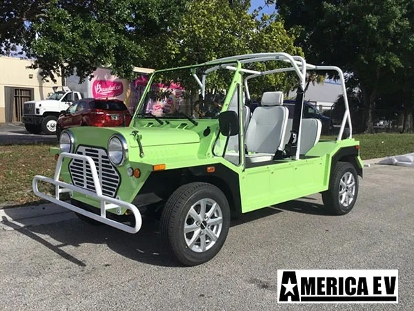 Light Green Mokee 4 Passenger Golf Cart affordable golf cart rental, golf cart rent isle of palms golf cart rental