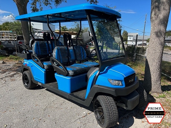 Ocean Blue Bintelli Beyond 6 Passenger Golf Cart affordable golf cart rental, golf cart rent isle of palms golf cart rental