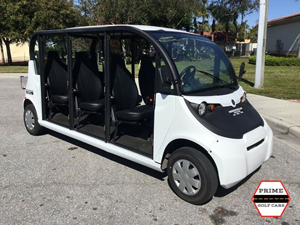 Polaris Gem 6 Passenger White Golf Cart Rental Without Doors affordable golf cart rental, golf cart rent isle of palms golf cart rental