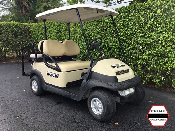 Tan Club Car 4 Passenger Golf Cart affordable golf cart rental, golf cart rent isle of palms golf cart rental