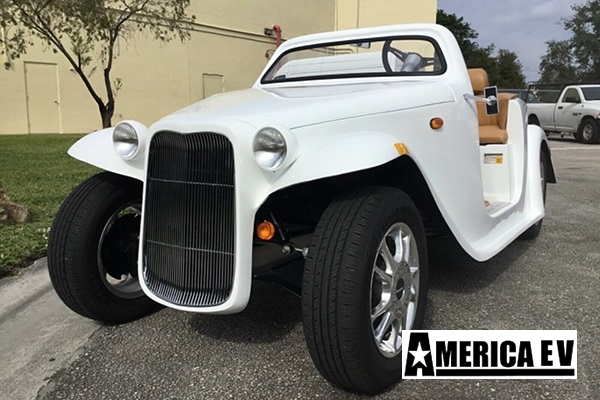 White America EV California Roadster 4 Passenger Golf Cart affordable golf cart rental, golf cart rent isle of palms golf cart rental