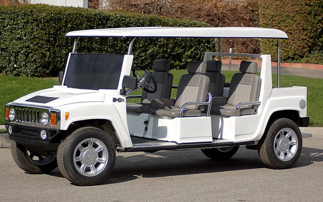 White Hummer Limo Golf Cart affordable golf cart rental, golf cart rent isle of palms golf cart rental